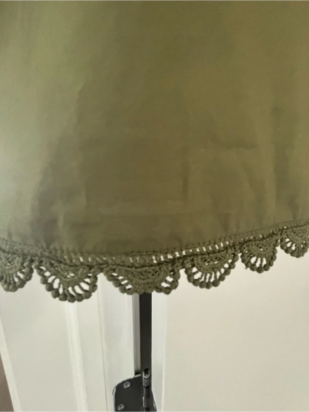 Ulla Johnson Olive Peasant Blouse with Scallop Hem